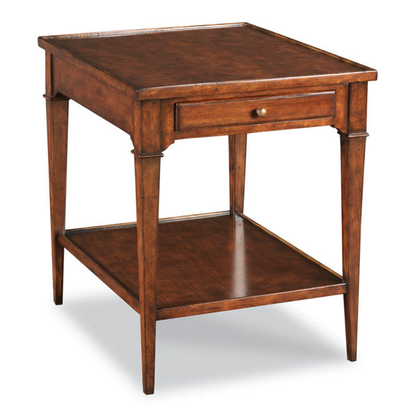 WoodbridgeFurniture Marseille Tray Top End Table with Storage Perigold